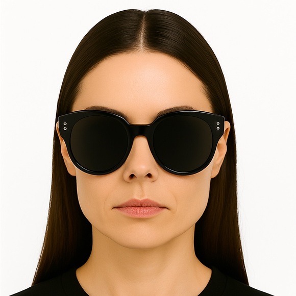 Alaia Accessories - Azzedine Alaïa AA0036S Black/Smoke Round Sunglasses